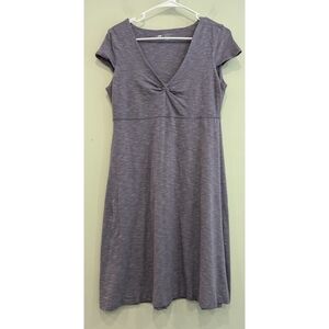Horny Toad Heathered Purple Rosemarie Organic Cotton Tencel Dress Size Medium
